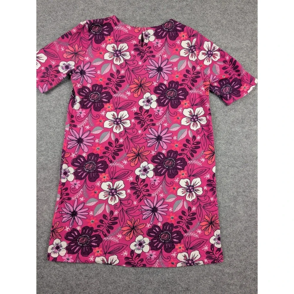 Gymboree‎ Girls Pink Floral Short Sleeve Shift Dress Size L 10-12